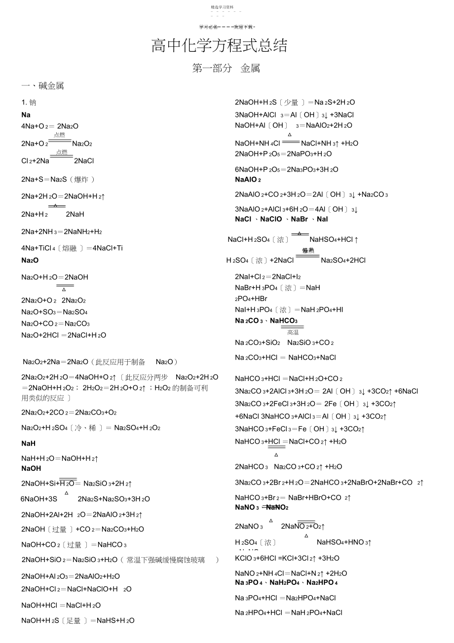 2022年高中化学方程式总结6.docx_第1页