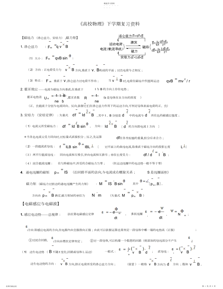 2022年大学物理下复习资料.docx_第1页