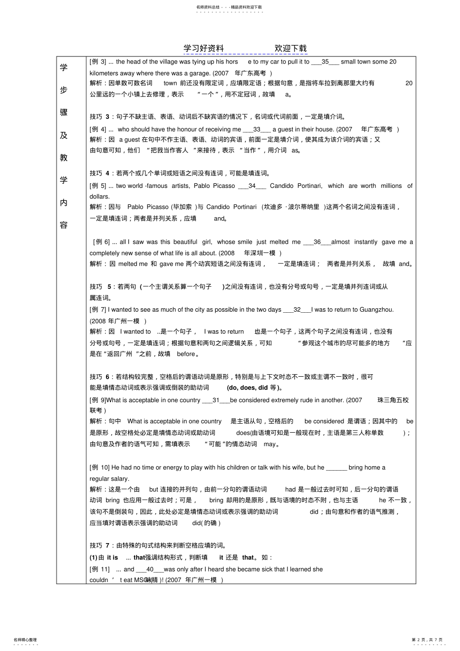 2022年高中英语语法填空技巧讲解 .pdf_第2页