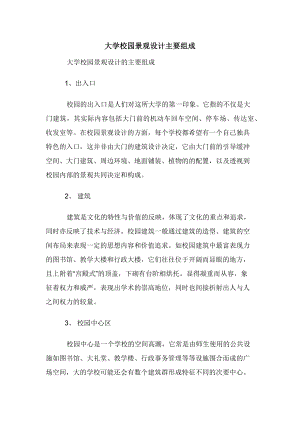 大学校园景观设计主要组成.docx