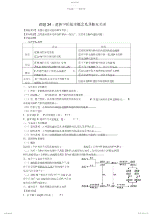 2022年高中生物必修二知识点①.docx