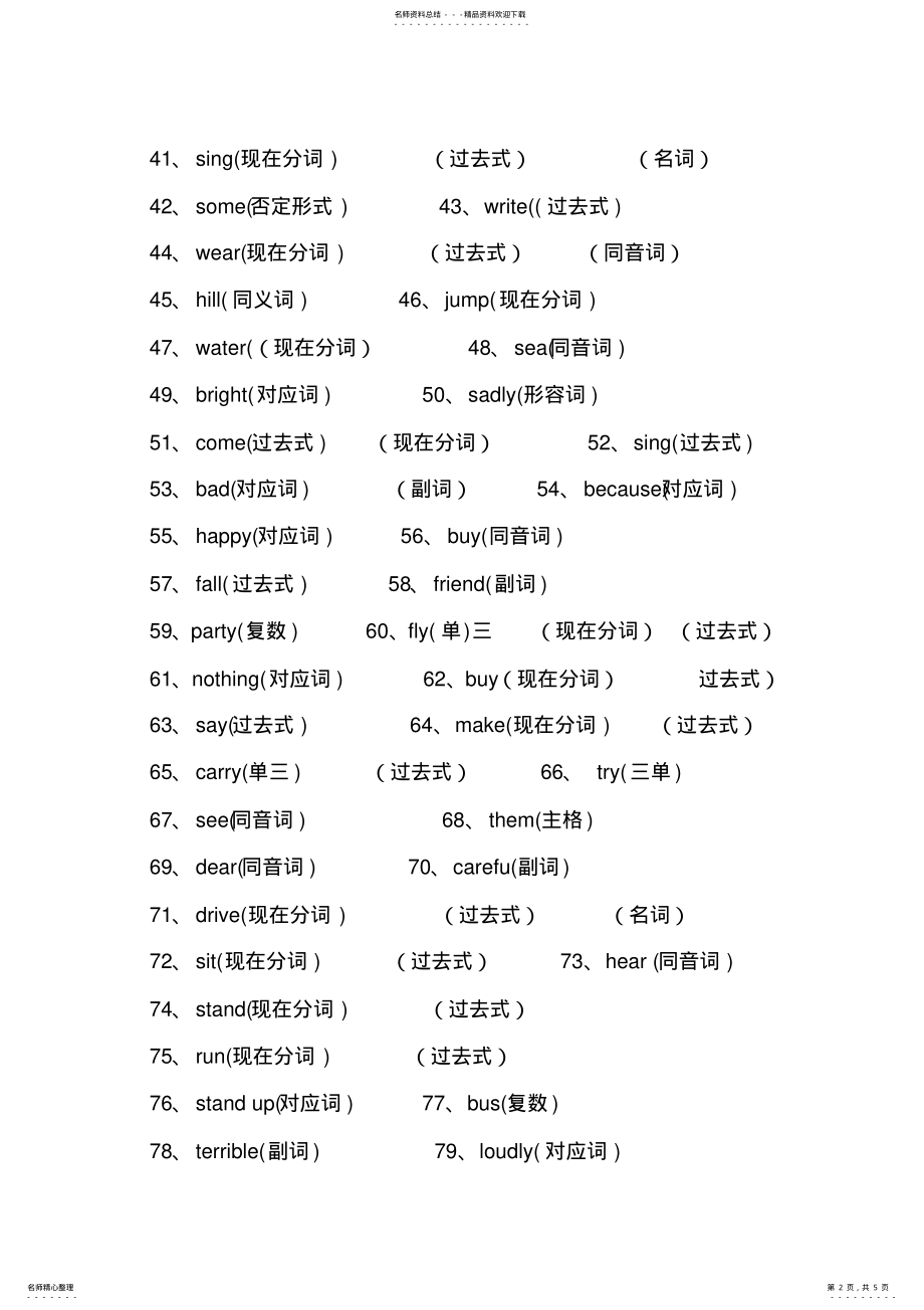 2022年小学六年级英语词性转换 2.pdf_第2页