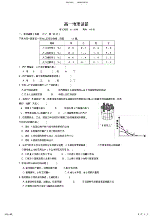 2022年高一地理必修二综合测试题 .pdf