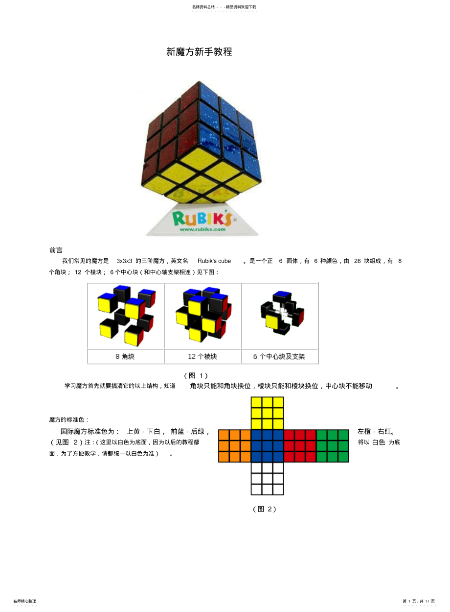 2022年非常详细的魔方公式图解 .pdf_第1页