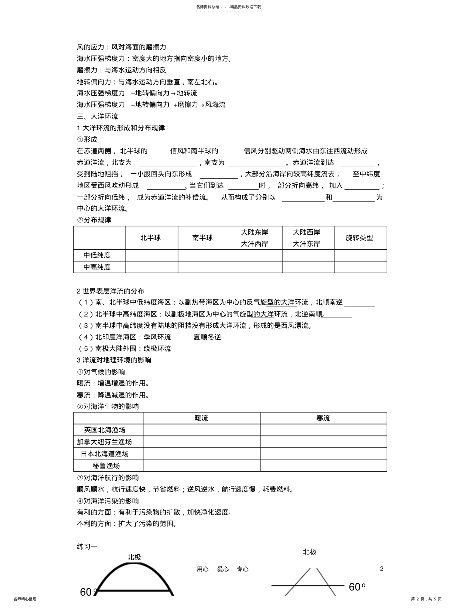 2022年高中地理《大规模的海水运动》学案新人教版必修 .pdf_第2页