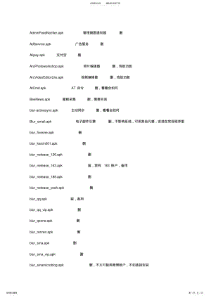 2022年安卓系统删除系统文件对照表 .pdf