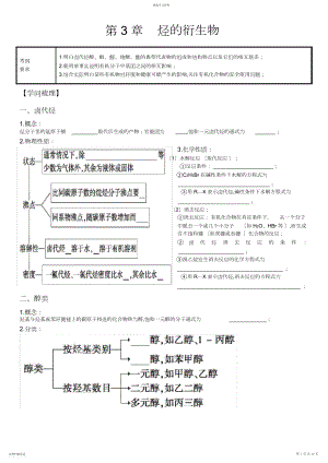 2022年高中化学选修有机化学基础第三章烃的衍生物知识点难点重点考点汇总高考复习必备.docx