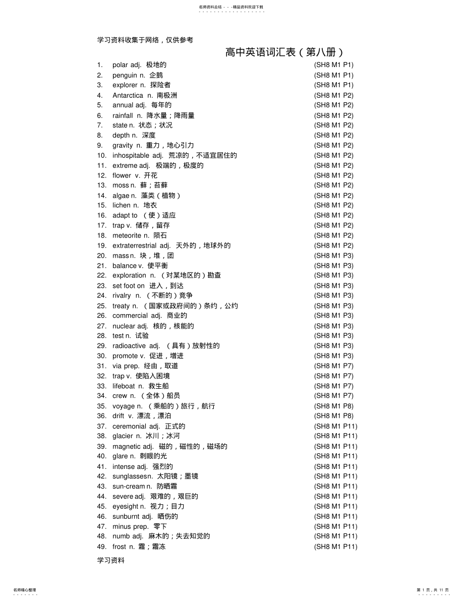 2022年高中英语词汇表 .pdf_第1页