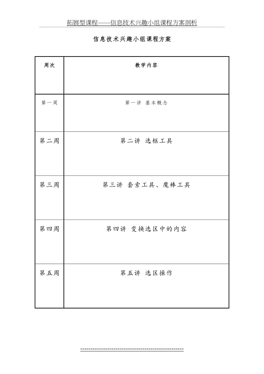 拓展型课程——信息技术兴趣小组课程方案剖析.doc_第2页