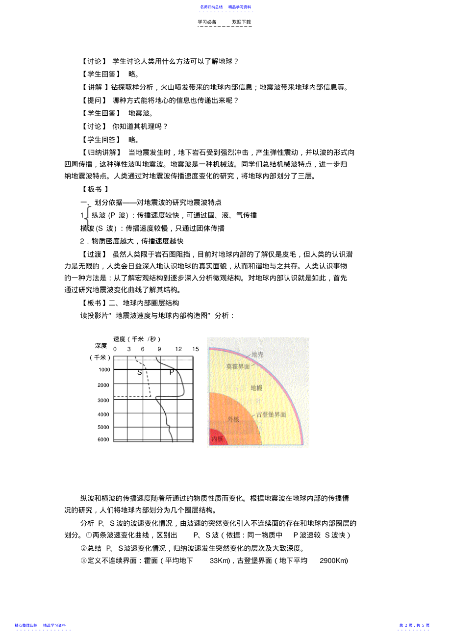 2022年《地球的圈层结构》教案 .pdf_第2页