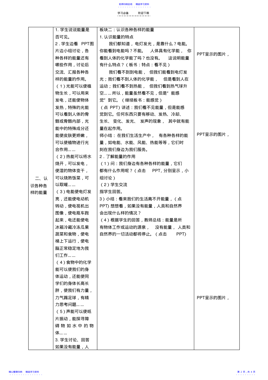 2022年《各种各样的能量》穆军信息技术与学科整合教学设计模版 .pdf_第2页