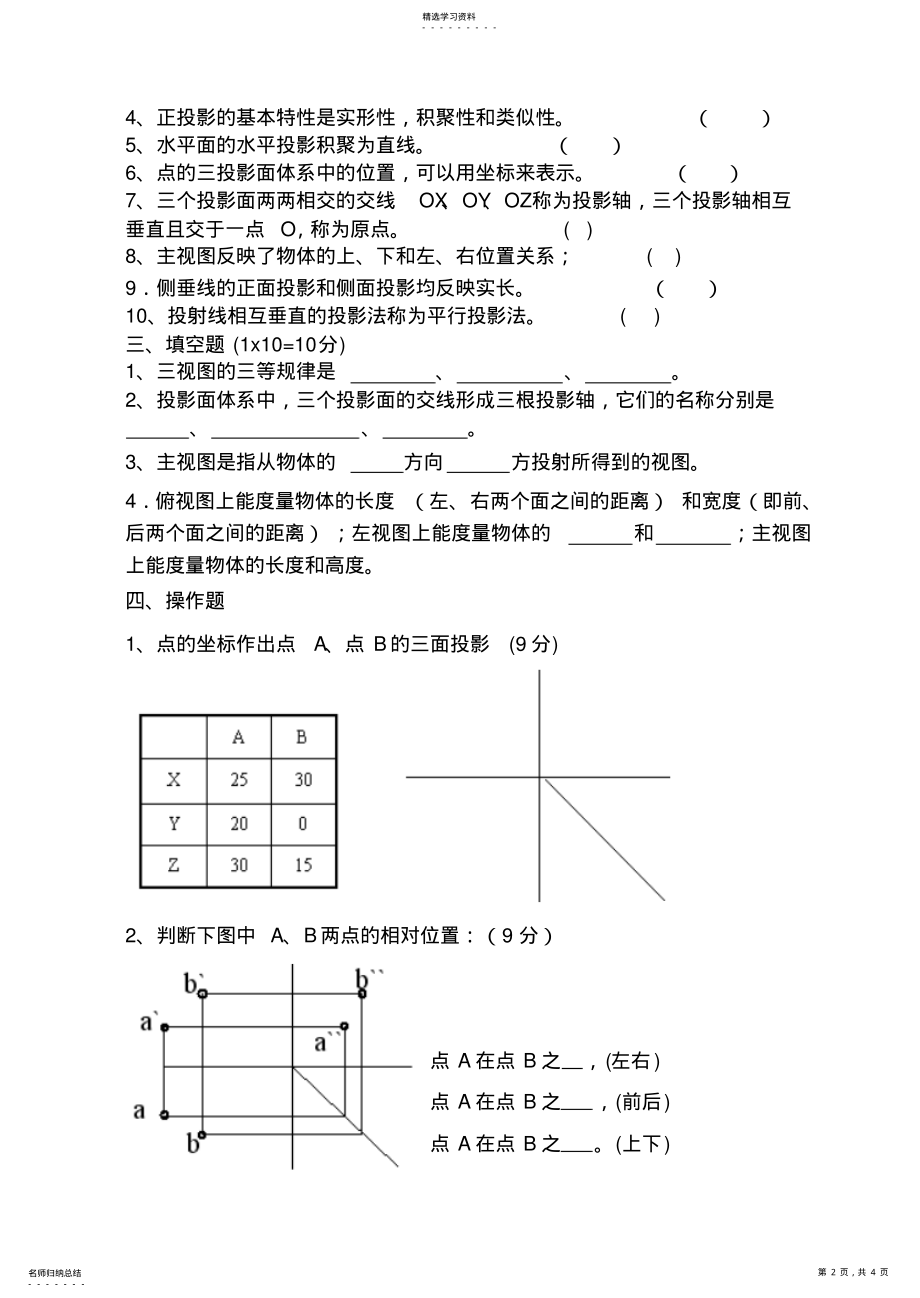 2022年机械数控专业期中考试模拟试题 .pdf_第2页