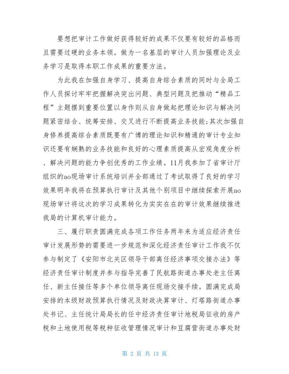 审计人员个人工作总结.doc_第2页