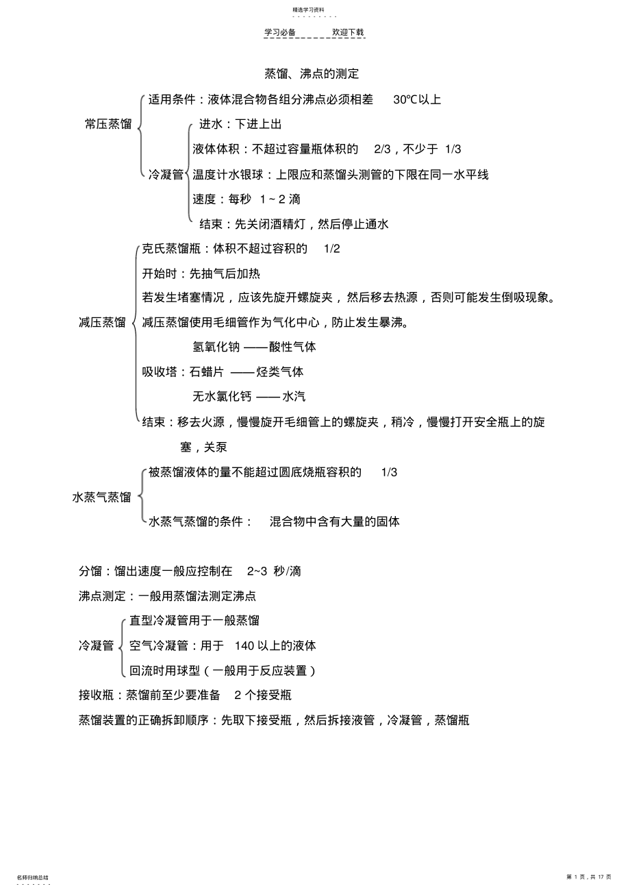 2022年有机实验考点总结 .pdf_第1页