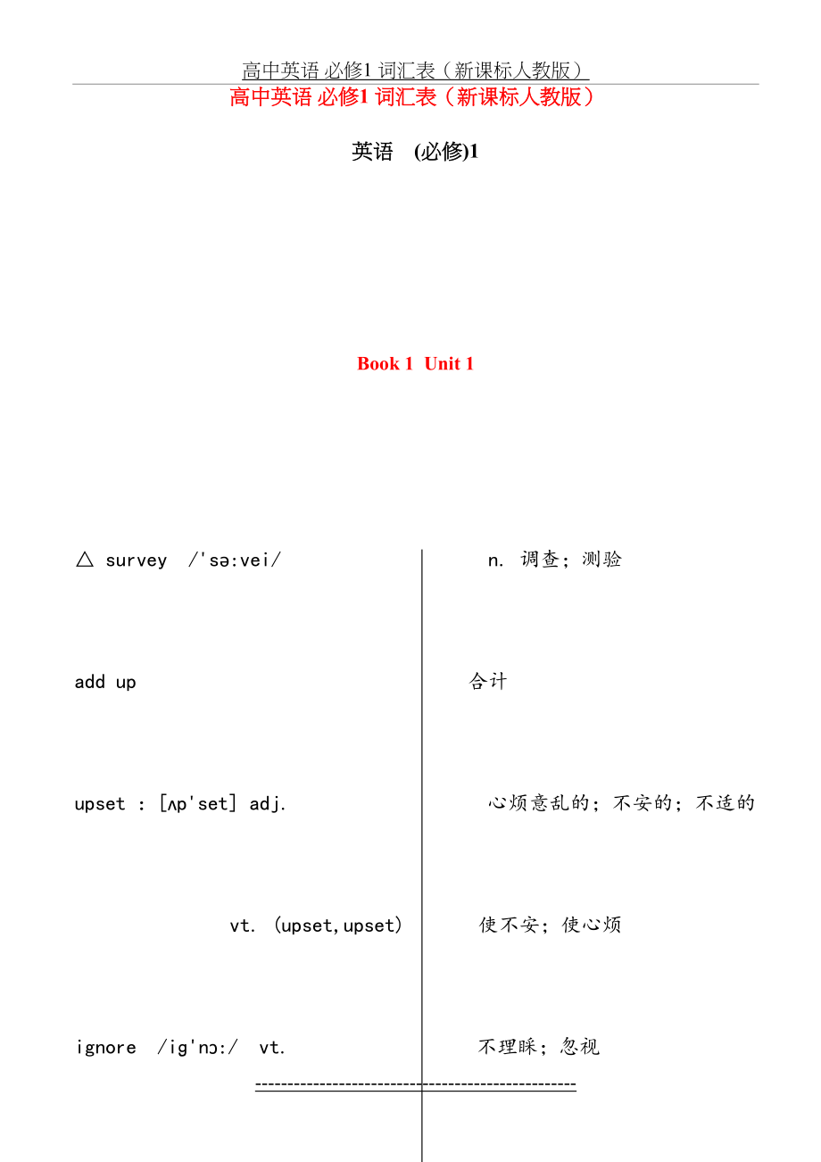 必修1-高一上册英语词汇表-(附音标).doc_第2页