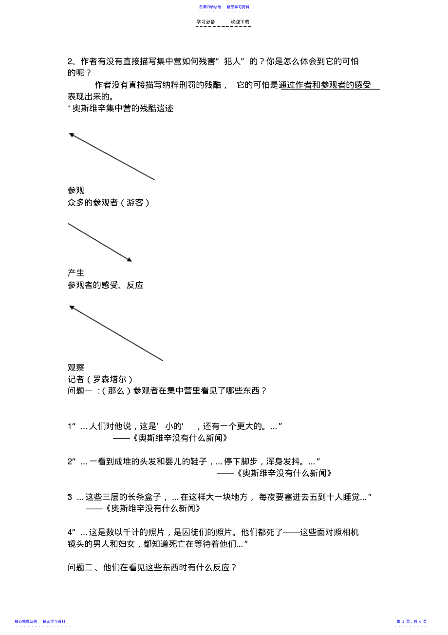 2022年《奥斯维辛没有什么新闻》我的教案 .pdf_第2页