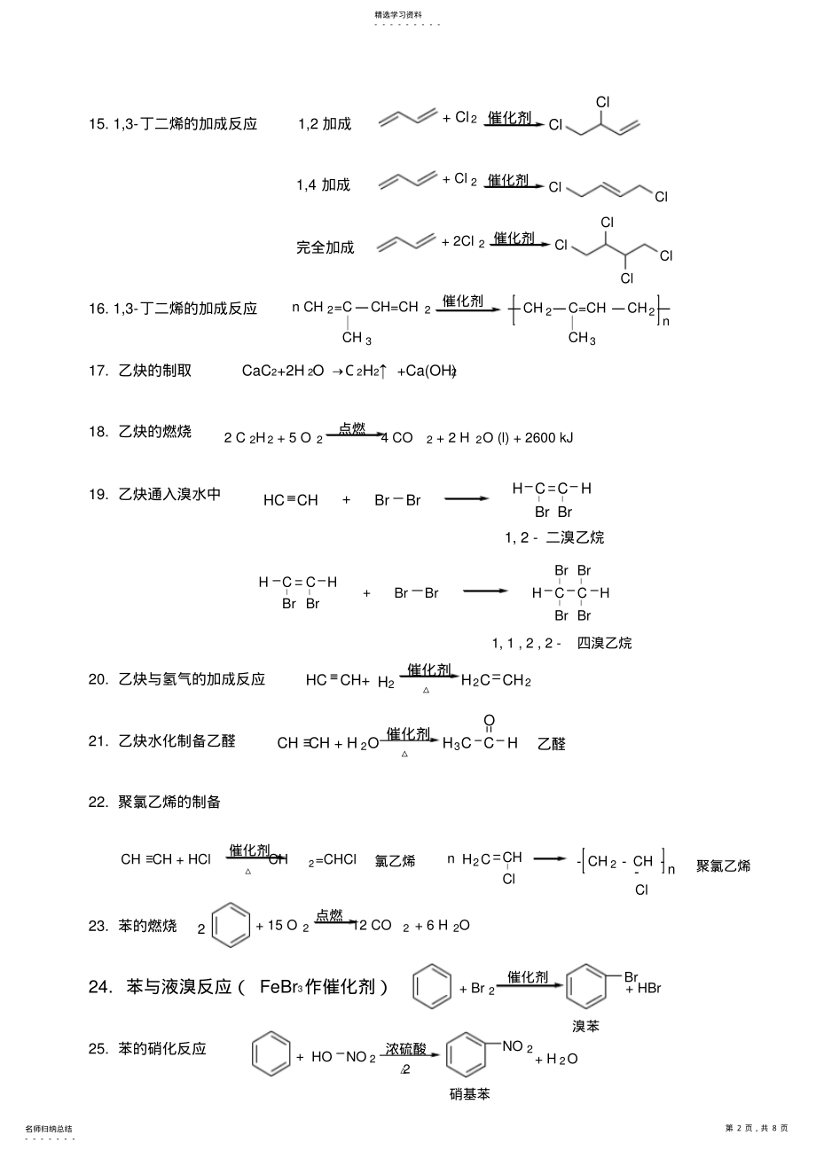 2022年有机化学方程式汇总 2.pdf_第2页