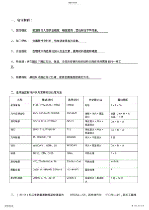 2022年机械工程材料及热加工工艺试题及答案 .pdf