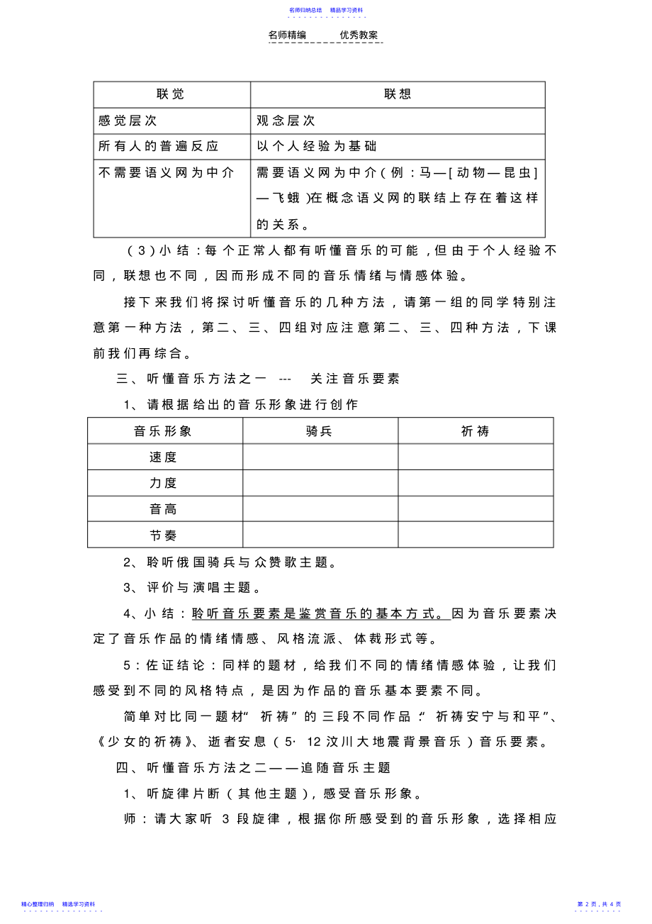 2022年《培养音乐的耳朵》教案 .pdf_第2页