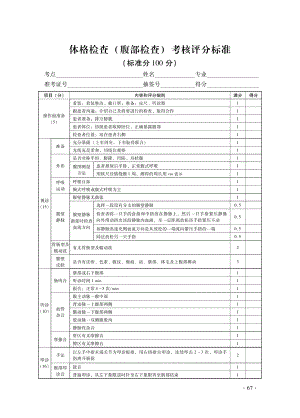 体格检查（腹部检查）考核评分标准.pdf