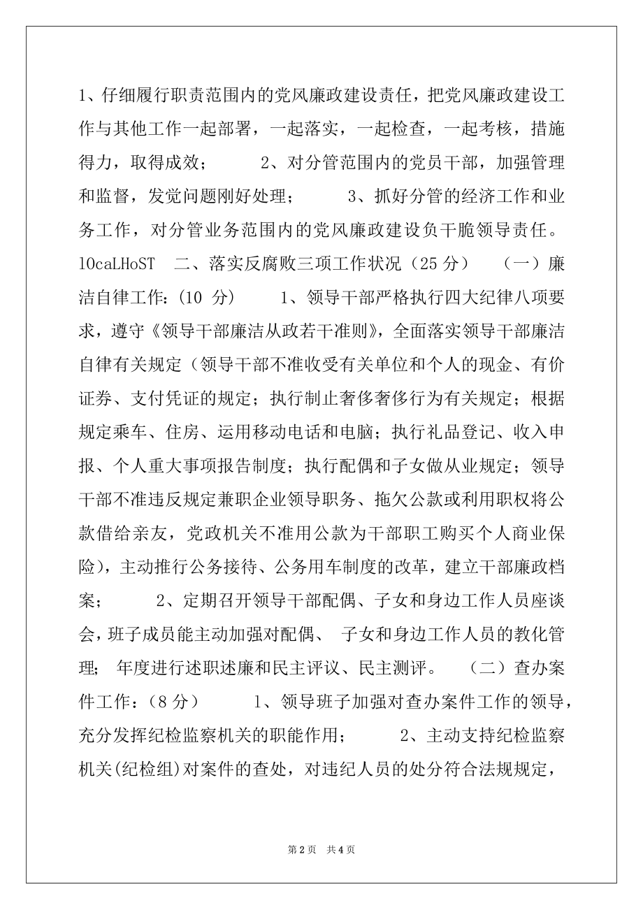 2022年XXX局党风廉政建设责任制考核细则.docx_第2页