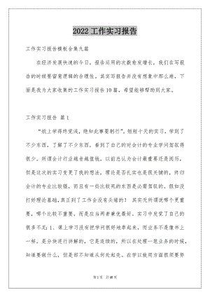 2022工作实习报告范文4.docx