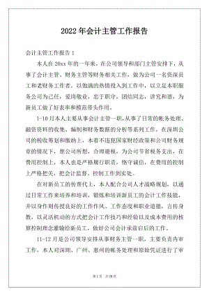 2022年会计主管工作报告例文.docx