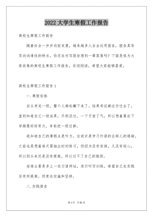 2022大学生寒假工作报告例文.docx