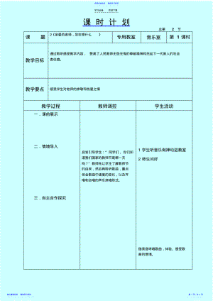 2022年《亲爱的老师,您在想什么》教学设计六年音乐上 .pdf