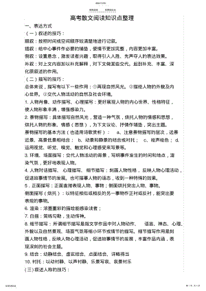 2022年最新高考散文阅读知识点 .pdf