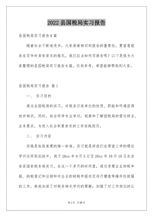 2022县国税局实习报告例文.docx