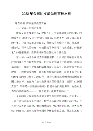 2022年公司团支部先进事迹材料.docx