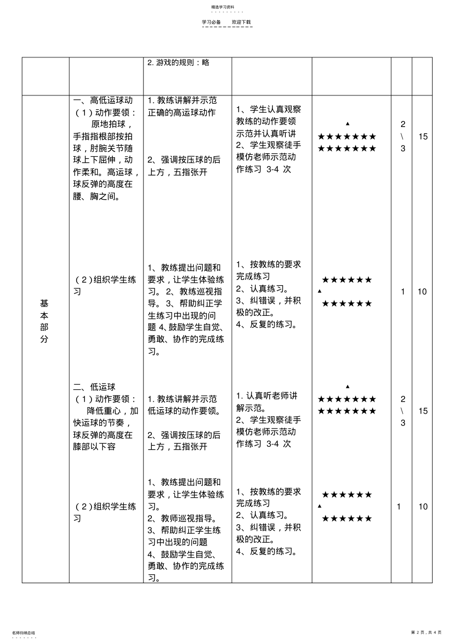 2022年最新篮球第一次课教案 .pdf_第2页