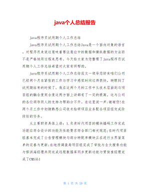 java个人总结报告.doc