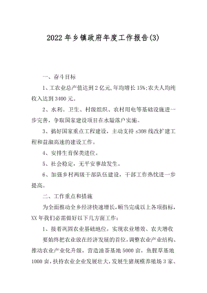 2022年乡镇政府年度工作报告(3).docx