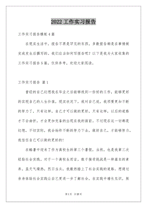 2022工作实习报告例文86.docx