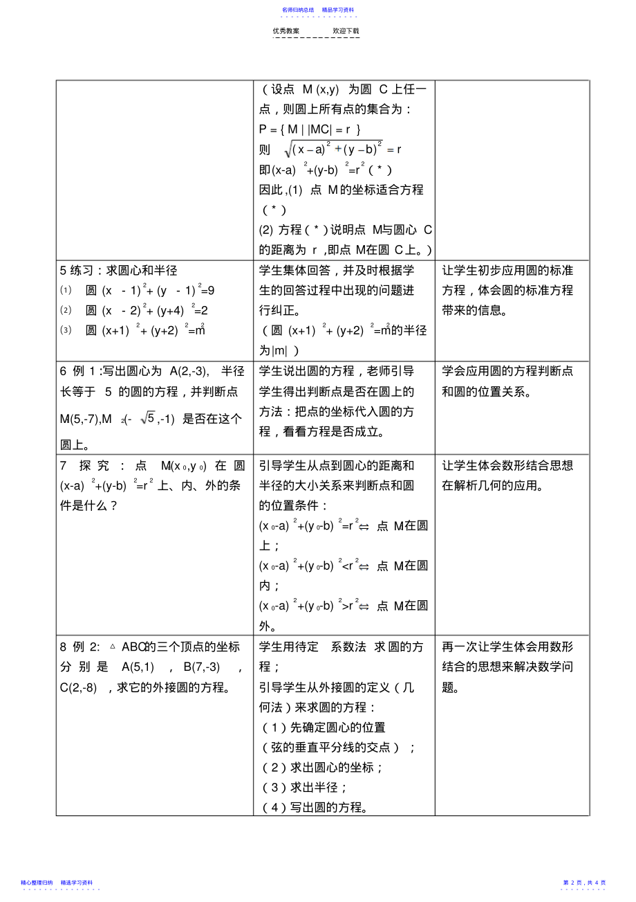 2022年《圆的标准方程》-公开课教学设计 .pdf_第2页