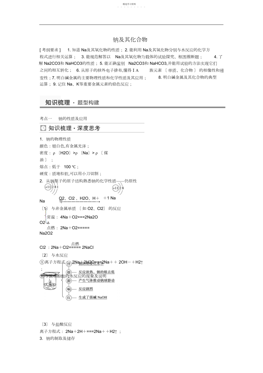 2022年高考化学钠及其化合物考点全归纳.docx_第1页