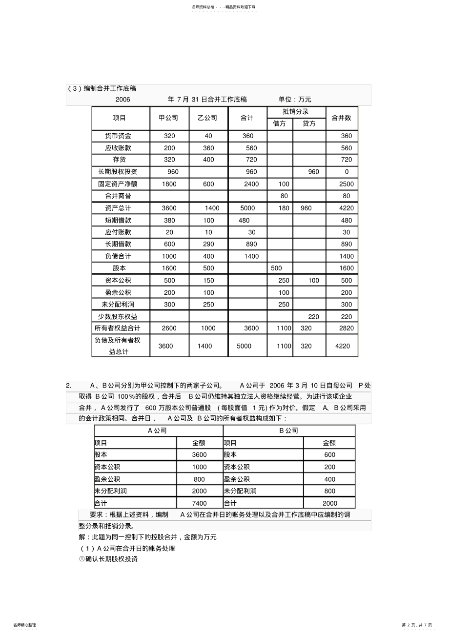 2022年高级财务会计形考任务及参考答案 .pdf_第2页