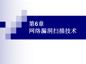 网络漏洞扫描技术ppt课件.ppt