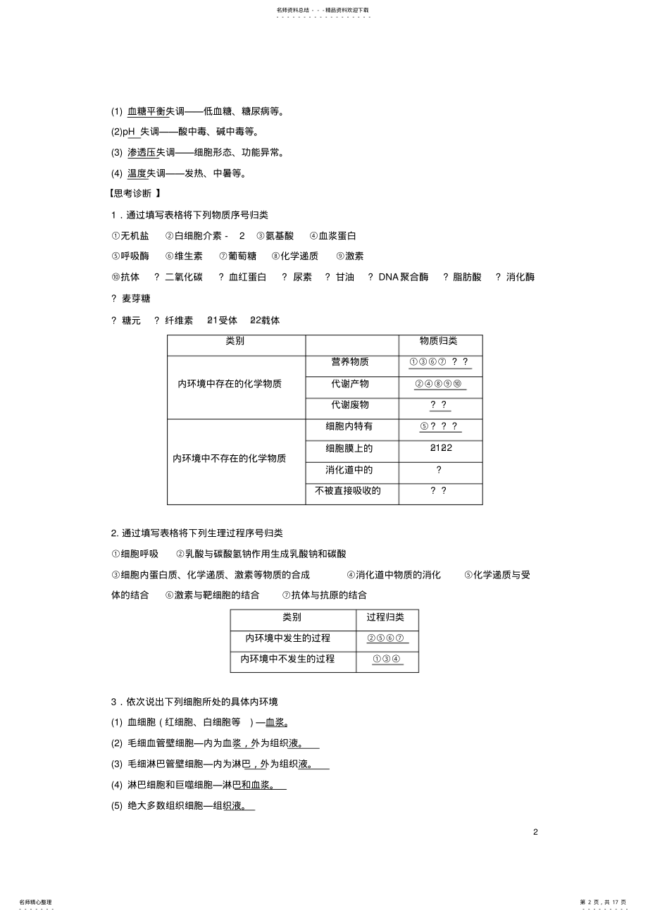 2022年高考生物总复习第_单元生命活动的调节与免疫第讲内环境与稳态 .pdf_第2页