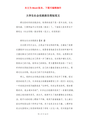 大学生社会实践报告简短范文.docx