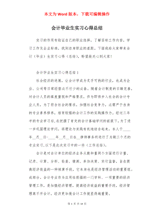 会计毕业生实习心得总结.docx