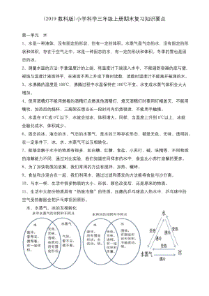 最新教科版三年级上册科学期末复习知识要点.docx