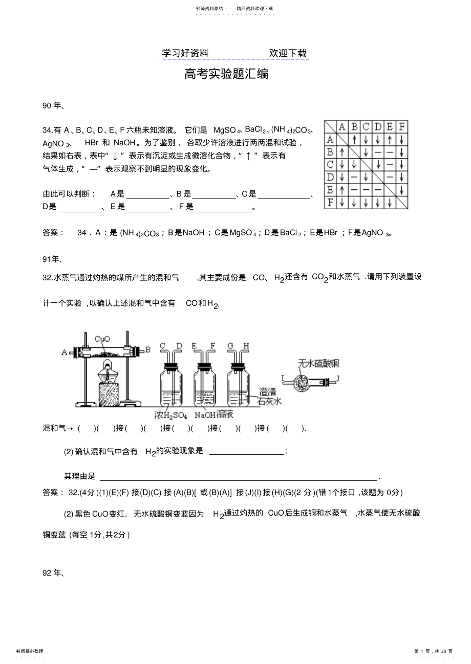 2022年高考实验题汇编 .pdf_第1页