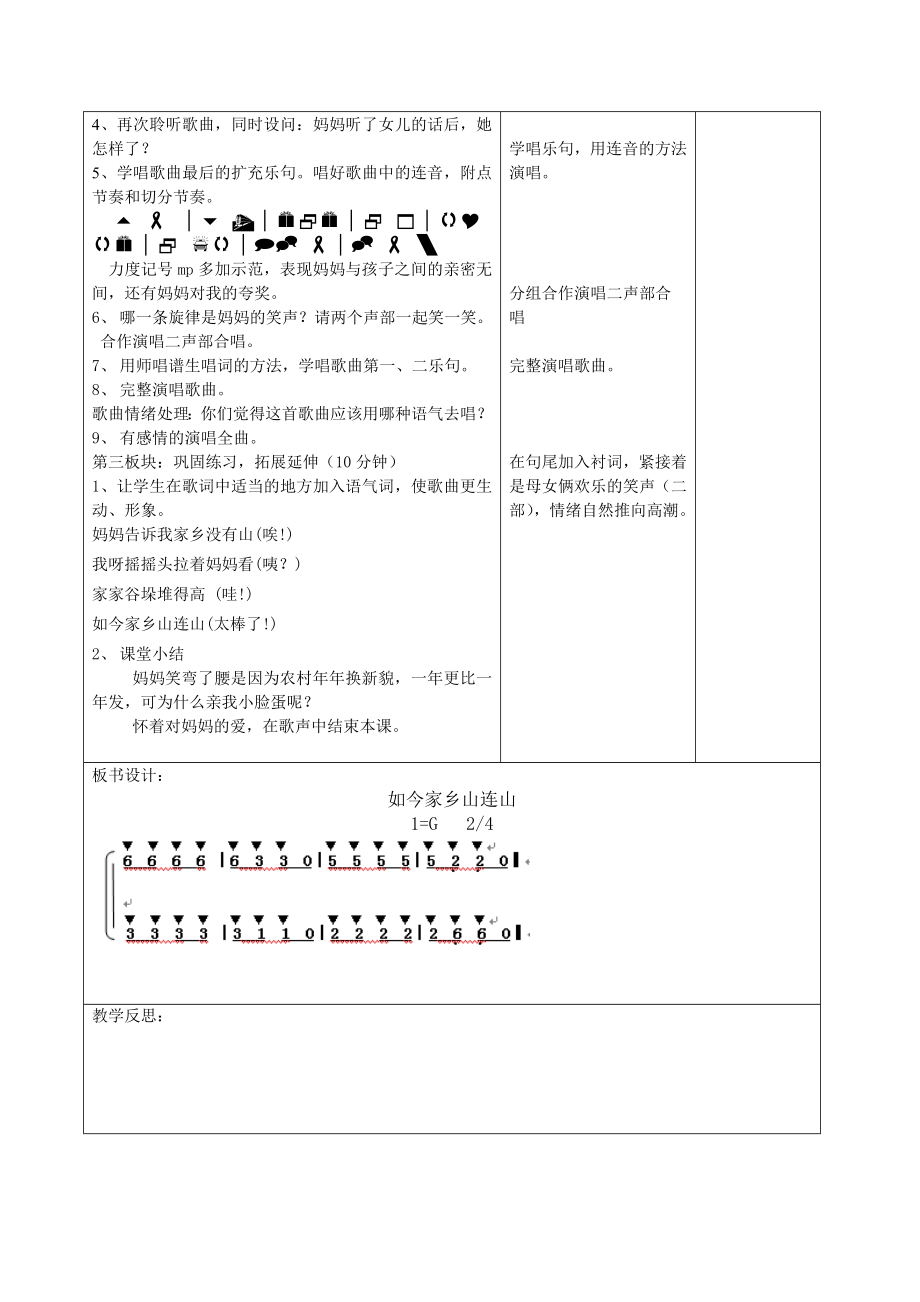 苏教小学音乐三下《6如今家乡山连山》word教案-(2).doc_第2页