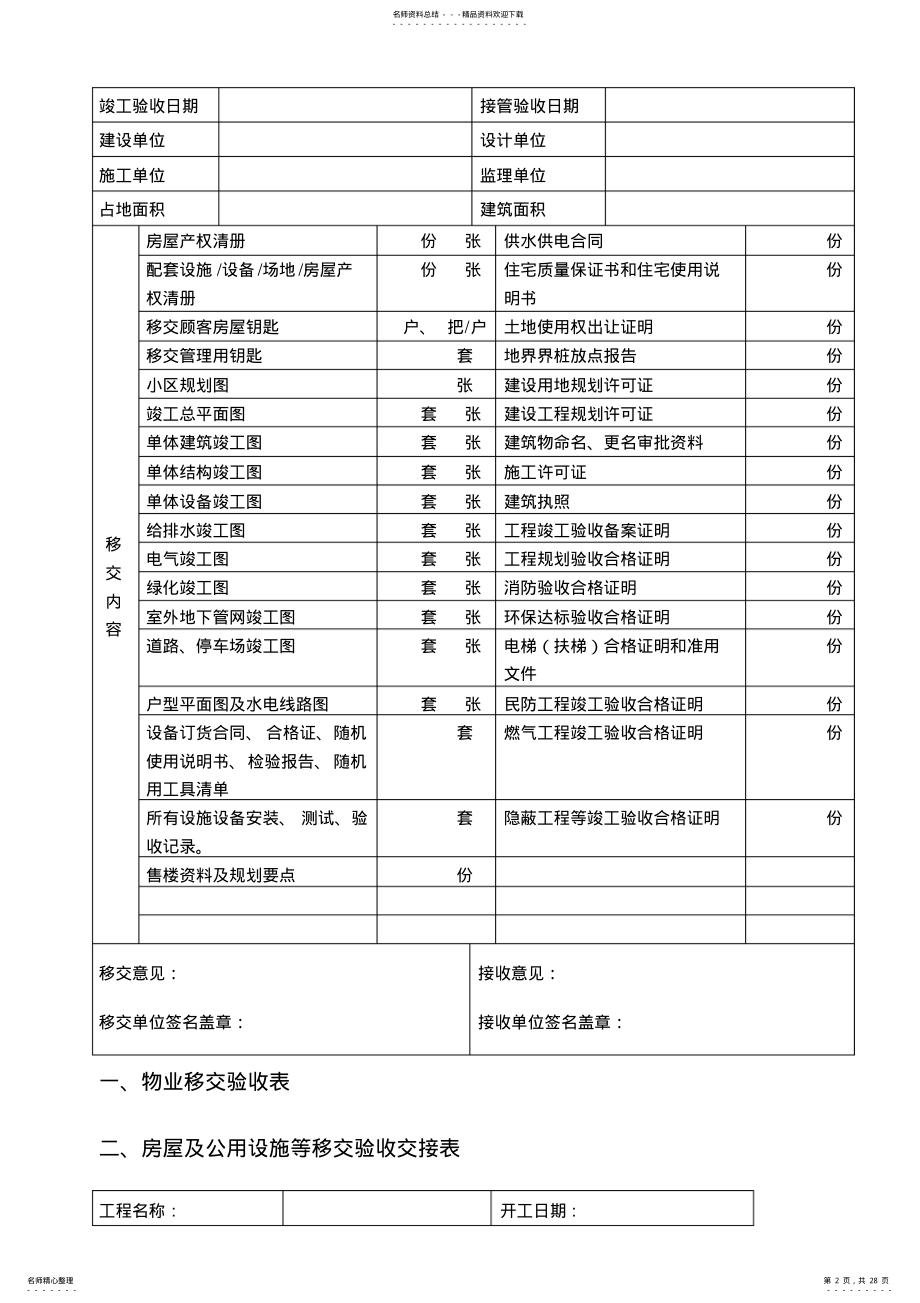 2022年张物业交接表格 .pdf_第2页