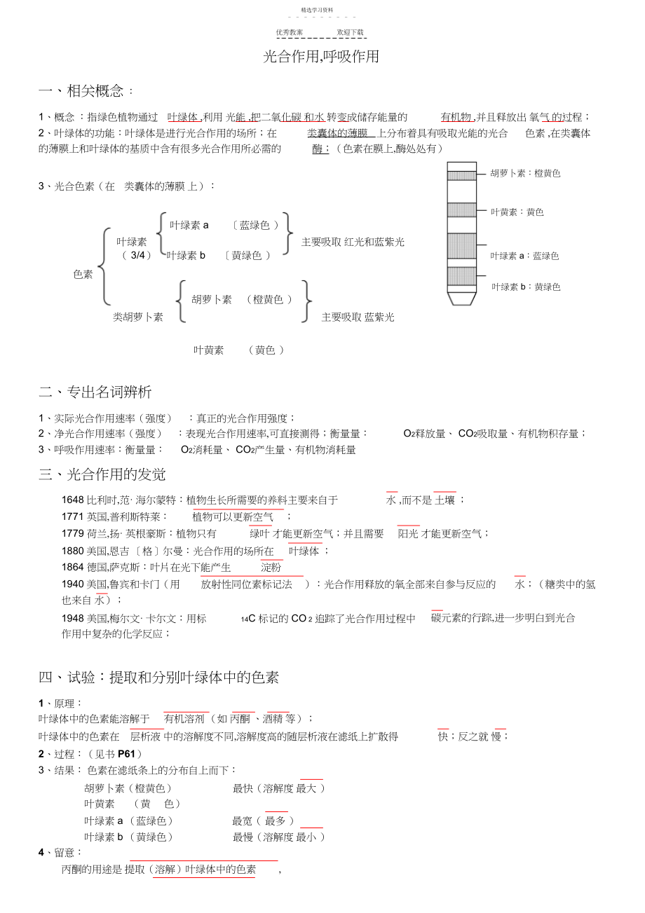 2022年高考生物一轮复习重点知识整理及其习题.docx_第1页