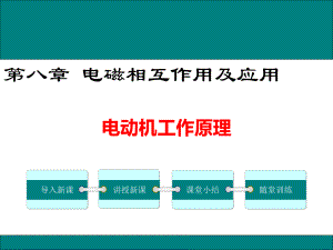 初中物理电学4电动机原理ppt课件.pptx