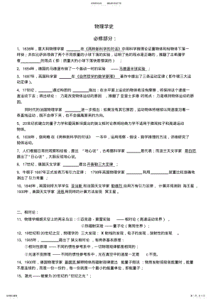 2022年高考理综高中物理学史常考知识点归纳 2.pdf